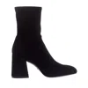 Stuart Weitzman Flareblock Womens Suede Pull On Ankle Boots In Black