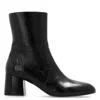 Stuart Weitzman Flareblock Leather Boots In Black