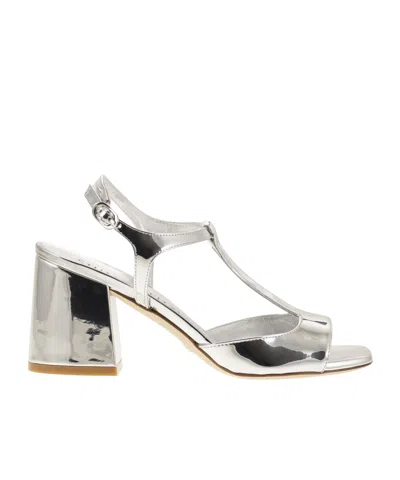 STUART WEITZMAN STUART WEITZMAN FLAREBLOCK MIRRORED EFFECT SANDALS