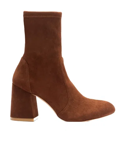 STUART WEITZMAN ANKLE-LENGTH SUEDE BOOTS