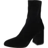 Stuart Weitzman Flareblock Womens Suede Pull On Ankle Boots In Black