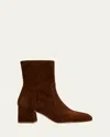 Stuart Weitzman Flat Ankle Boots  Woman In Deep Coffee