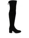 Stuart Weitzman Womens Black Tieland Suede Over-the-knee Boots In Black