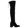 Stuart Weitzman Flareland Knee-high Boots In Black Suede
