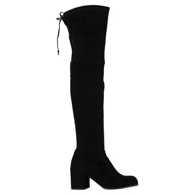 Stuart Weitzman Flareland Knee-high Boots In Black Suede