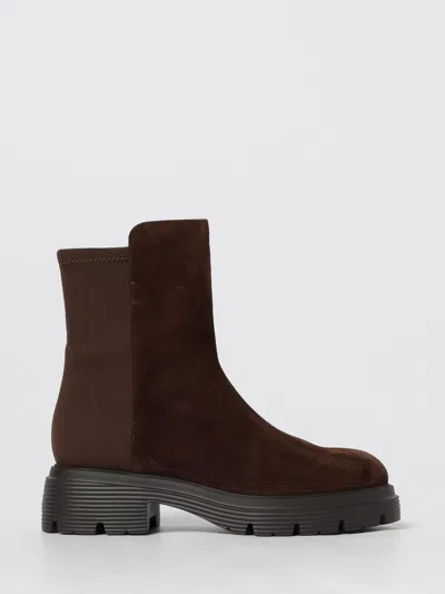 Stuart Weitzman Flat Ankle Boot  Woman Color Brown
