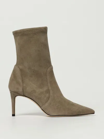 Stuart Weitzman Flat Ankle Boots  Woman Color Grey In Gray