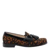 Stuart Weitzman Tassel-embellished Leopard-print Loafers In Animal Print