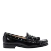 Stuart Weitzman Tassel Stud Loafers In Black