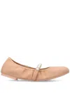 Stuart Weitzman Goldie Embellished Ballet Flats In Pink