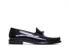 Stuart Weitzman Round Head Loafer Shoes In Black