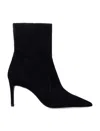 Stuart Weitzman 75mm Stuart Power Zip-detail Pointed-toe Boots In Black