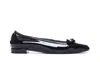 Stuart Weitzman Tully Leather Bow Ballerina Loafers In Black