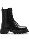 Stuart Weitzman Emerson Leather Ranger Booties In Black