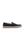 Stuart Weitzman Loafers With Espadrille Sole And Suede Upper In Blue