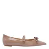 Stuart Weitzman Pointed Ballet Shoes In Pink
