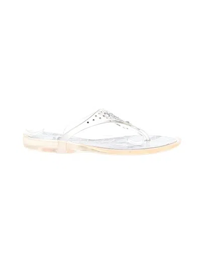 Pre-owned Stuart Weitzman Flip Flops In Gray