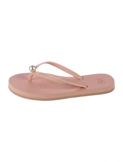 Pre-owned Stuart Weitzman Flip Flops In Neutrals