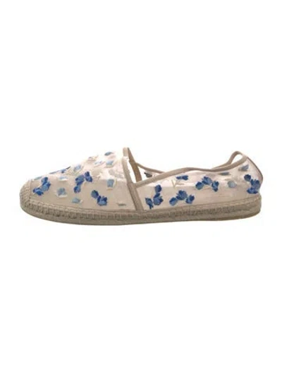 Pre-owned Stuart Weitzman Floral Print Espadrilles In Multicolor