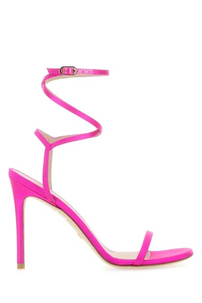 Stuart Weitzman High Heel Sandals With Strappy Ankle Strap In Pink