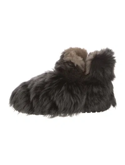 Pre-owned Stuart Weitzman Fur Boots In Black