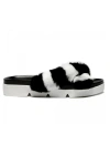 Stuart Weitzman Fur Slippers In White