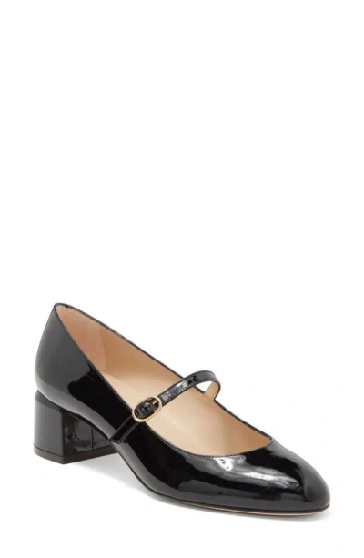 Stuart Weitzman Vivienne Patent-leather Mary Jane Pumps In Black
