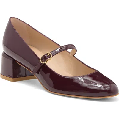 Stuart Weitzman Gabby Mary Jane Pump In Burgundy