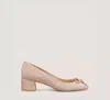 Stuart Weitzman Gabby Pearl 45 Block Pump The Sw Outlet In Dolce Taupe