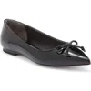 Stuart Weitzman Gabby Pointed Toe Bow Flat In Multi
