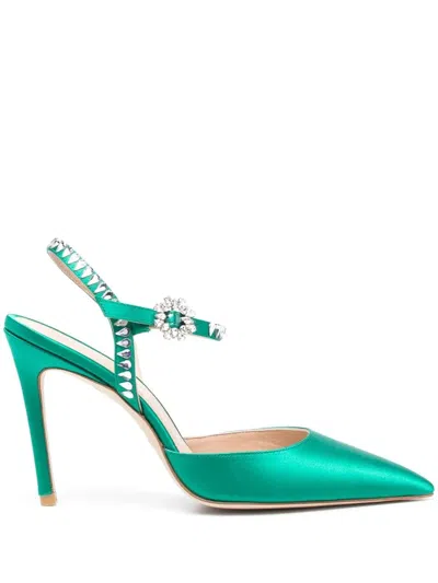 STUART WEITZMAN GEMCUT 100MM ANKLE-STRAP PUMPS