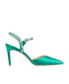 Stuart Weitzman Gemcut 100mm Ankle-strap Pumps In Green