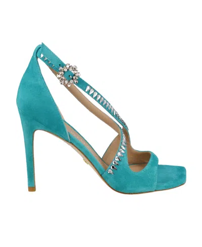 Stuart Weitzman Gemcut Embellished Heeled Sandals In Multicolor