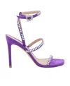 Stuart Weitzman Gemcut 100mm Stiletto Sandals In Purple
