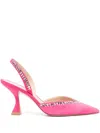 Stuart Weitzman Woman Pumps Fuchsia Size 10.5 Soft Leather In Pink