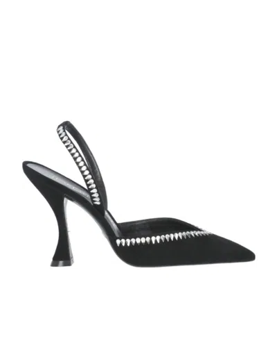 Stuart Weitzman Gemcut Xcurve Pointed-toe Pumps In Black