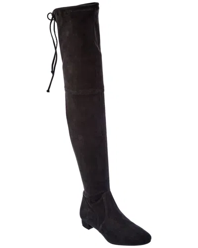 Stuart Weitzman Genna City Suede Over-the-knee Boot In Grey