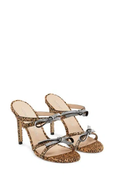 Stuart Weitzman Genuine Calf Hair Slide Sandal In Animal Print