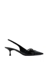 Stuart Weitzman Georgie Kitten Heel Slingback Pump In Black
