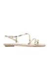 Stuart Weitzman Square Toe Flat Sandals