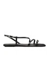 Stuart Weitzman Square Toe Flat Sandals