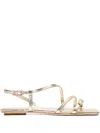 Stuart Weitzman Square Toe Flat Sandals