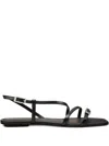 Stuart Weitzman Square Toe Flat Sandals