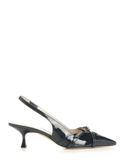 Stuart Weitzman Georgie Slingback 50 Pumps Blue In Black