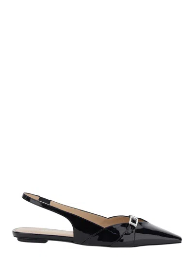 Stuart Weitzman Georgie Flat Slingback Flats In Black
