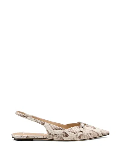 Stuart Weitzman Georgie Snake-print Slingback Pumps In Animal Print