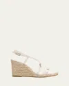 Stuart Weitzman Georgie Strappy Wedge Espadrille Sandals In Creamnatural