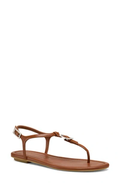 Stuart Weitzman Georgie T-strap Sandal In Bridle Brown