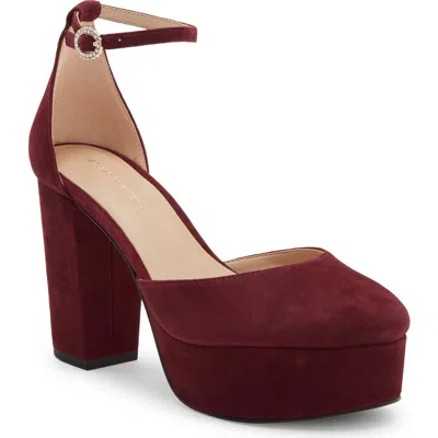 Stuart Weitzman Ginger Platform Pump In Burgundy