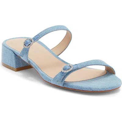 Stuart Weitzman Ginger Slide Sandal In Blue